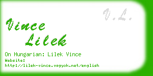 vince lilek business card